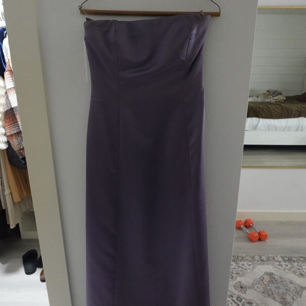 Elegant Purple Strapless Dress